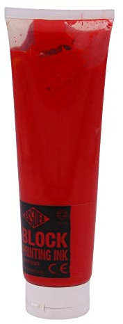 Linolfarbe für Linoldruck | ROT | extra feine Pigmente | Künster Qualtität | DIY Linol Druck 250 ml