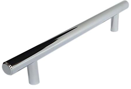 French Furniture Fittings T Bar Kitchen Cabinet Handles (Sets of 6), Boss Bar Bow Handles 96mm, 128mm, 160mm.Polished Chrome Finish. for Kitchen Cabinet & wardrobes by FFF. (160mm Between fixings)