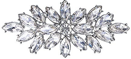 EVER FAITH Corsage Brosche Klar Marquise österreichischen Kristall Hochzeit boomende Blume Pin für Kleidung -1,6 Zoll