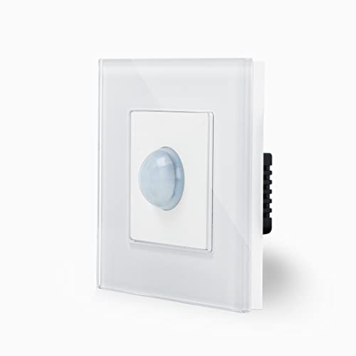 IR Bewegungsmelder mit Glasrahmen LED geeignet von Luxus-Time (weiß)