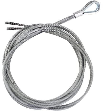 bellissa FILO Stahl Drahtseile für Pflanzen Hängeregal (Ø 3 mm, Länge: 3,6 m) - Seil mit Öse zur Anbringung von Hängerahmen, qualitativ hochwertig & optisch ansprechend