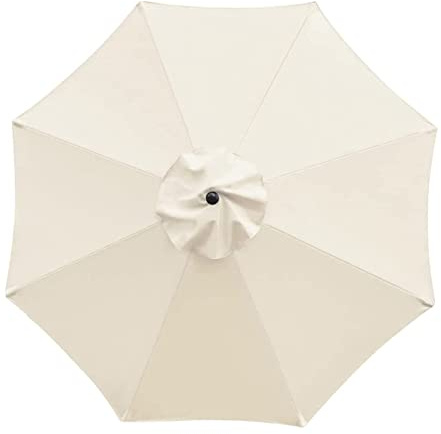 WWYL Sonnenschirm Bespannung, Sonnenschirm Ersatzbezug Bespannung Baldachin Überdachung, 2.7M/3M 6/8 Rippen Patioschirm, Gartenschirm Terrassenschirm Tischschirm Marktschirm (3M / 8 Rippen,Weiss)