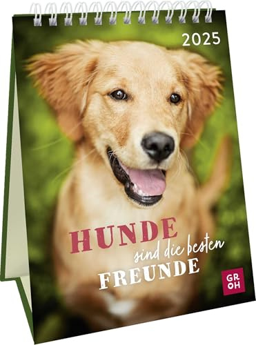 Calendario semanal 2025: los perros son los mejores amigos: calendario decorativo para perros 2025 con fotos y citas. Calendario de mesa para colocar en formato vertical