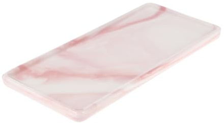Ciieeo Plateau De Vanité en Céramique Organisateur Cosmétique pour Salle De Bain Et Bureau Plateau De Rangement pour Articles De Toilette 8.07 X 3.74 X 0.39 Pouces