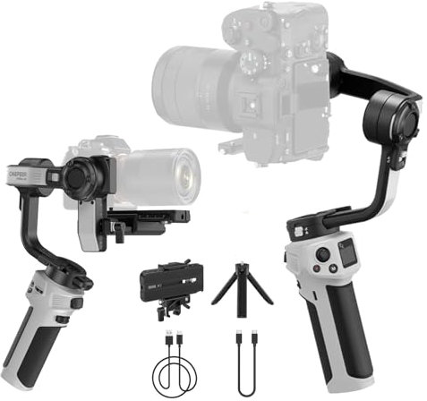 ZHIYUN CINEPEER WEEBILL 3E 3-Axis Gimbal Stabilizer for Canon/Sony/Panasonic/Nikon Camera,Up to 6.6lbs (3kg) Payload Extendable Sling Grip Native Vertical Shooting Handheld Camera Gimbal