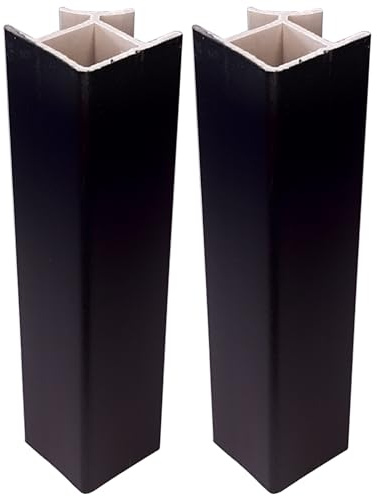cyclingcolors 2x Verbinder für sockelleiste küche ecke Sockelblende Sockelecke küchensockel innenecken außenecken möbel, 100mm schwarz 90°