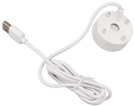 Ultraschall Nebelmaschine, USB-betrieben, mit bunten LED-Lichtern, für Aquarien, Brunnen und Halloween-Dekoration, Weiß