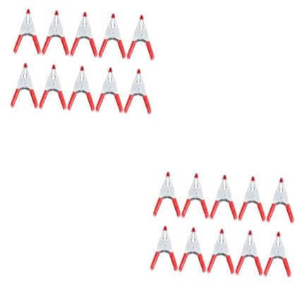 ARTIBETTER 20 STK Starke Krokodilklemmen Fotografie Federklemmen Griffe Federklemmen Beschichtete Klemmen Mit Offener Backe Robuster Zeltclip Zeltklemme Clips Tarp-Zelt Plane Rot