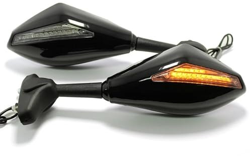 Motorrad Rückspiegel 1 Paar Motorrad Blinker Spiegel Für Suzuki Für Hayabusa Für SV650S Für GSXR600 2001-2005 Spiegel Set Links & RECHTS