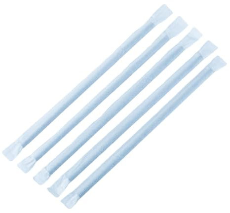 Fiesta Compostable Wrapped Bendy Paper Straw Black - 210mm 6mm (Pack 250)
