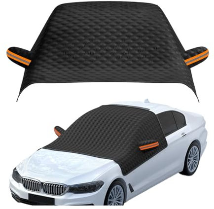 CGEAMDY Copertura Parabrezza Invernale, Inverno Telo Parabrezzas Antigelo Ripiegabile Copertura Auto Ghiaccio, Copri Parabrezza Auto, Copertura Auto Pieghevole Spessa Contro Il Gelo(Base)