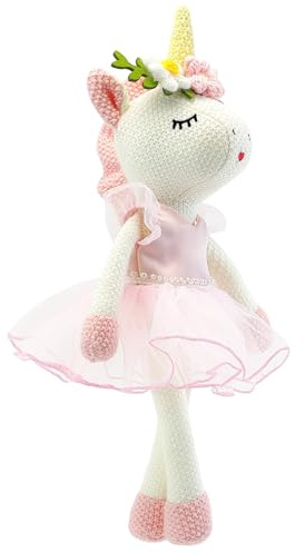 LOMTRATS Strickpuppe für Kinder,Kleinkinder,inklusive Kaninchen und gestricktem Einhorn,perfekt zum Geschichtenerzählen,Unterrichten,für den Vorschulbereich,als Geburtstagsgeschenk