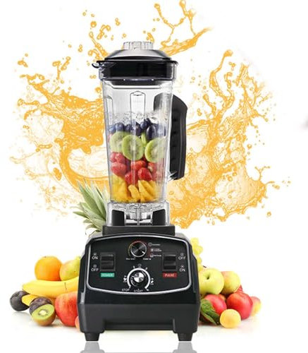 KJHYYPP Máquina para Romper Paredes doméstica, 1800 W, licuadora Profesional Comercial, picadora de Alimentos eléctrica, tritura Hielo para triturar Hielo o Bebidas congeladas (Black)