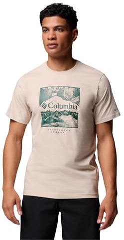 Columbia CSC Seasonal Logo t-shirt, Upplev ultimat komfort med ultralen ekologisk bomull, med stretch-passform och ribbad krage - herr