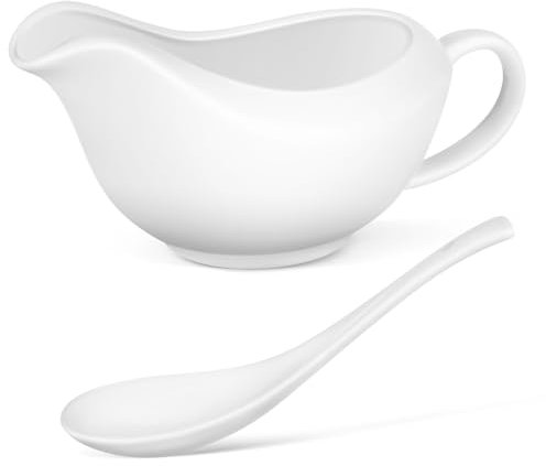 OFFSCH Serving Sauce Pot Gravy Boat Sauce Jug Condiment Bowl Spoon for Kitchen
