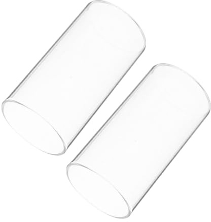 BESTOYARD 2pezzi Portacandela in Vetro Trasparente Vasi Cilindrici da Design Antivento per Candele Galleggianti per Decorazioni Moderne e Centrotavola