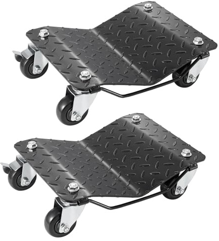 SRFTT Déménageur de Voiture, remorque, Chariot à Roues pour pneus de Voiture, 2/4 pièces, capacité de Poids de 1500 LB, Patins pour véhicule, Pneu Mobile avec 4 roulettes