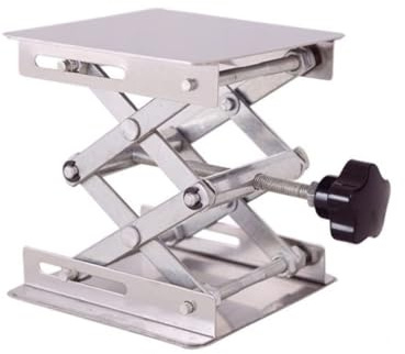 Tavolo Sollevatore per Fresatrice in Acciaio Inossidabile, Supporto Regolabile per Lavorazione del Legno e Incisione, Piattaforma di Sollevamento per Utensili da Banco(100X100 mm)
