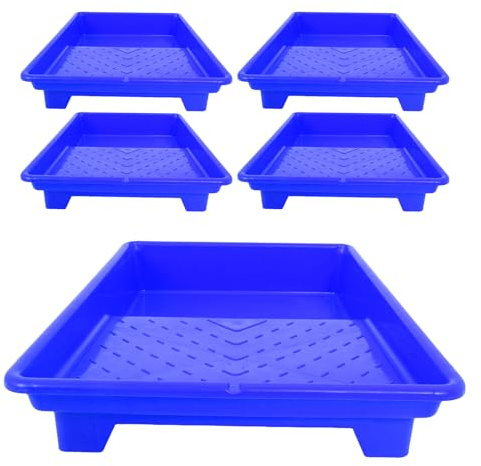 iplusmile Kit de 5 Bandejas para Pintura de Plástico Reutilizables de 37X28X56 CM Bandejas para y Mezcla de Pintura Ideales para Proyectos de Bricolaje el Hogar