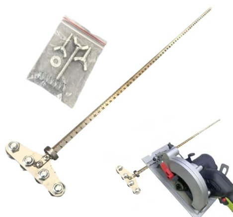 Pinza De Posicionamiento De Acero Inoxidable - Guía De Corte De Precisión De 60 Cm/23,62 Pulgadas | Sierras Circulares Con Herramienta De Medición Ajustable (Ejes), Madera, Producción De