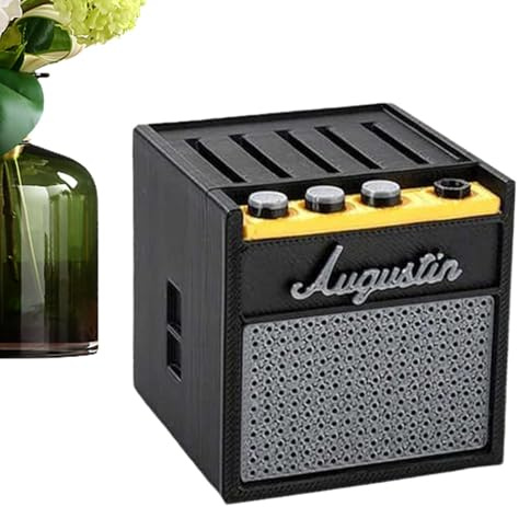 Gitarr Plektrumhållare - Förstärkare Högtalarstil, Kompakt Och Slitstark Förvaringsbox, Kreativ Skärmdesign, Lätt Bärbart Fodral | Perfekt för