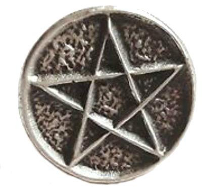 Asteria Accessories Anstecknadel Pentagramm aus feinem englischen Zinn Heidnisch/Wicca