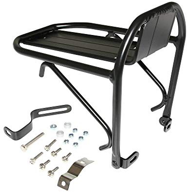 P2R (Cycle) Gepäckträger für Fahrrad, Vorderrad, Schwarz, verstellbar, 26 Zoll bis 29 Zoll