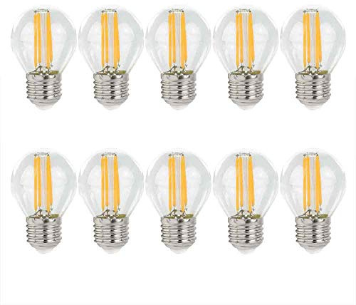10 bombillas de filamento LED de 4 W ~ 40 W, E27, transparente/mate, claro, Neutralweiß, E27