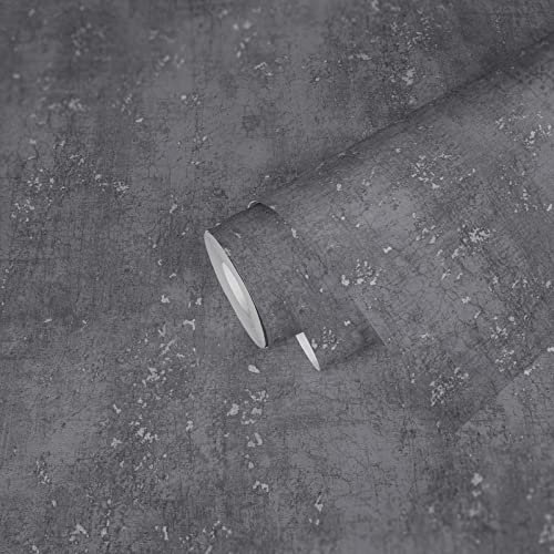 A.S. Création Greyvolution 378403 37840-3 - Carta da parati in tessuto non tessuto, effetto cemento, 10,05 m x 0,53 m, colore: Antracite