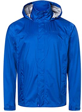 Marmot Män PreCip Eco Jacket, Vattentät regnjacka, vindtät regnrock, andningsaktiv, vikbar Hardshell Windbreaker, ideal vid cykling och vandring, Dark Azure, S