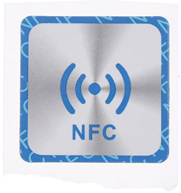 N//B Waterproof NFC Stickers, 144 Bytes, 25mm NFC Tags Adhesive Sticker for All Phone NFC Enabled Devices (50 pieces)