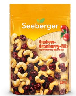 Seeberger Cashew-Cranberry-Mix, Süß-säuerliche Kombination (1x 400 g)