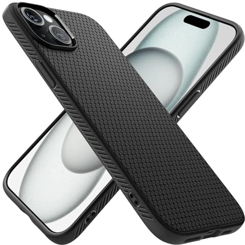 Spigen Liquid Air Case Compatible with iPhone 15 Plus - Matte Black