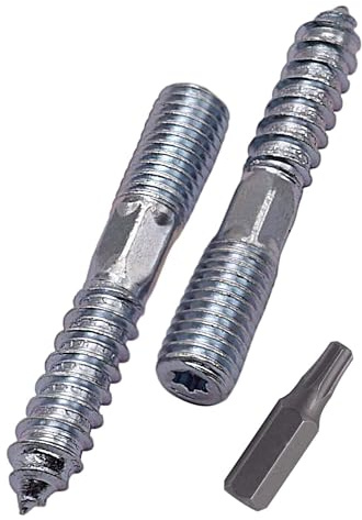SKIR'CO (30 pièces) Boulons de suspension M10 x 60 mm, Vis à cheville à filetage double extrémité, Boulons à double tête