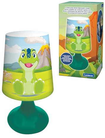 LEXIBOOK, Dinosaur - Dinosaur Mini Cordless Bedside Lamp and Nightlight - MLT10DINO