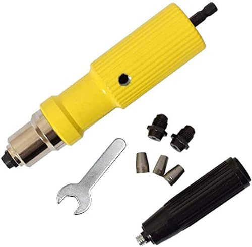 CUSMA Electric Rivet Gun Adapter, Professional Rivet Attachment Nut Tool Drill Adapter Kit, Insert Hand Power Accessories