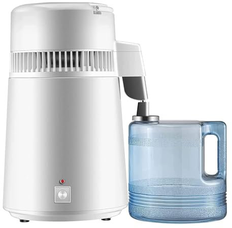AnzAga Water Distiller, Stainless Steel Interior Distiller Water Making Machine, Home Pure Clean Water Device