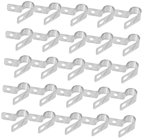CIYODO 50stücke Kabelklemme R-form Aus Robustem Aluminium Flammfest Und Temperaturbeständig Kleine Kabelclips Zur Festen Befestigung Und Sauberen Organisation Von Drähten Und Leitungen