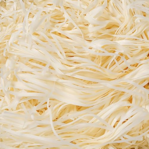 500 g raffia fyllningsmaterial gåva hammare strimlat papper gåva fyllning för fest hamper fyllning och presentförpackning för presentförpackning dekoration (champagne)