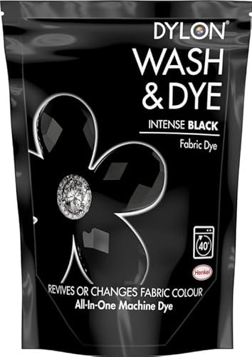 Intense Black Machine Fabric Dye | Fabric Dye for Clothes & Soft Furnishings Wash for Coloring Clothes, Bed Sheets | Arts & Crafts, Textile, Home Decor (Intense Black)