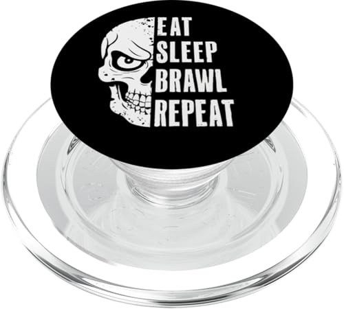 Eat Sleep Brawl Wiederhole lustige Videospieler-Spiele PopSockets PopGrip für MagSafe