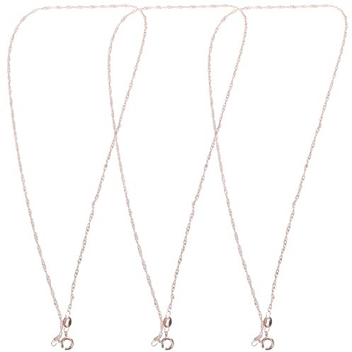 Tofficu 3stücke Roségold Wasserwellen Halsketten Diy Schmuckketten Zarte Ketten Für Damen Eleganter Schmuckzubehör Für Kreative Kettenherstellung