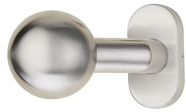 LogistSystem Modern round door knob with round rosette, stainless steel for front doors and interior doors, 63.419, door knob, door fitting, door handle, door handle