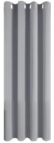 MRTREES Grey Blackout Curtains for Bedroom, Soft Thermal Curtains with Eyelet for Living Room 1 Panel, 52x84 Inch 132x214 CM
