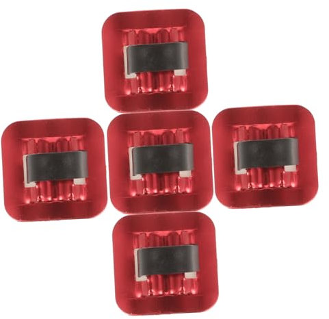 Happyyami 5 Satz Fahrrad C-Clips Klemmen Aluminium Gehäuse Für Bremskabel Schalthebel Adapter Selbstklebend Rot Für Rennrad Mountainbike