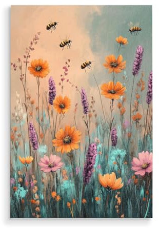 artboxONE Holzbild 45x30 cm Natur Blumen Lavendel A (matart) von Künstler Mateo