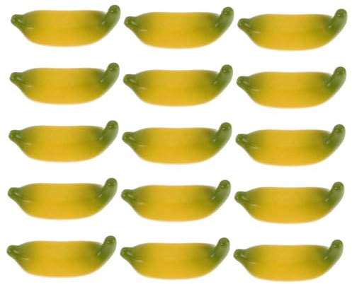 KOMBIUDA 15stücke Teiliges Mini-Bananen Hochwertigem Realistisch Gestaltete Kleine Deko-früchte Für DIY Bastelprojekte Küchen Wohnaccessoires Für Sammler Und Partydekoration