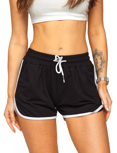 Hanyomo Frauen Athletische Yoga Fitness Terry Baumwolle Shorts Gym Laufen Bodybuilding Mittlere Stärke Shorts