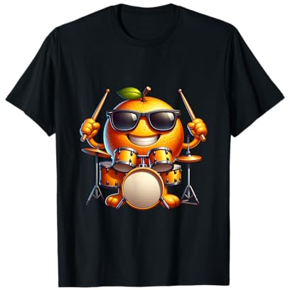 Drums Orange Fruit Rire Batterie Solaire T-Shirt
