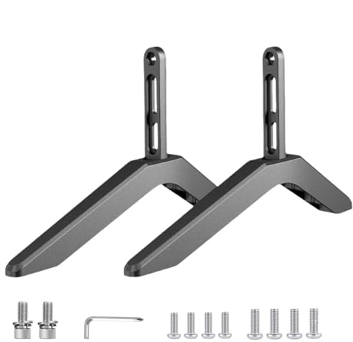 TV Sockelfüße, Universals TV Standfüße für 32 bis 65 Zoll Fernseher - TV Füße für Flach Curved TV Smart TV LCD LED Fernseher bis zu 45kg, Geeignet für Lochabstand 20 bis 55mm